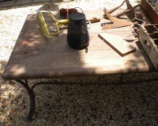 Iron base table