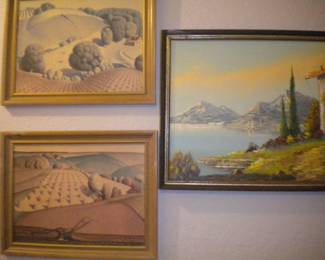 Antique framed art