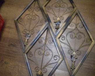 Mid-century modern wall hanging group