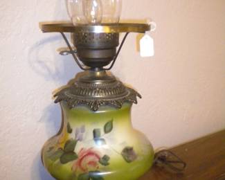 Antique lamp missing globe