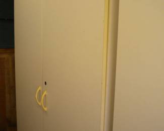2 LARGE 3x5 ' approx storage cabinets with extra shelves and also clothing rods that have not been installed