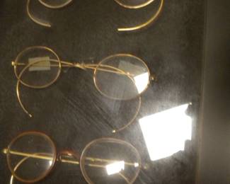 Framed antique eye glasses