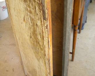 Primitive narrow wooden cabinet