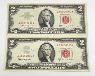 1963 and 1963-A $2 Red Seal Notes