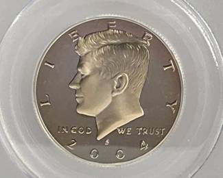 2004-S Silver Proof Kennedy Half Dollar, PCGS PR69 DCAM