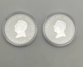 Australia 1 Dollar Kookaburra Silver Rounds