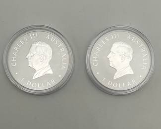 Australia 1 Dollar Kookaburra Silver Rounds