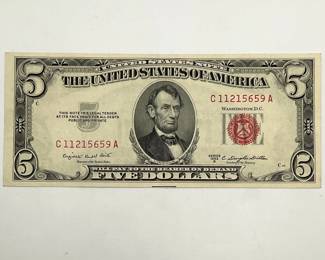 1953 B $5 Legal Tender Note