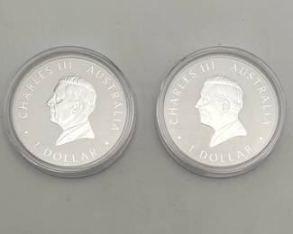 Australia 1 Dollar Kookaburra Silver Rounds