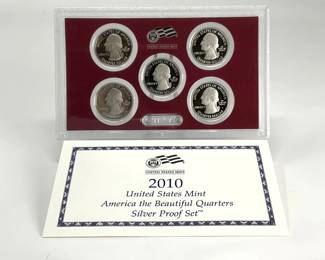 2010 US Mint America the Beautiful Quarters Silver Proof Set