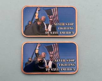 (2) Trump Shot 1 oz. Copper Bars