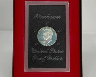 1973-S Proof "Brown Ike" Eisenhower Silver Dollar