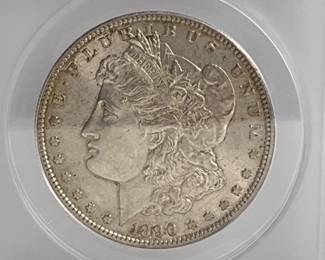 1890-S Morgan Dollar, ANACS AU58