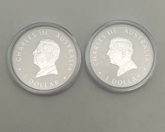 Australia 1 Dollar Kookaburra Silver Rounds