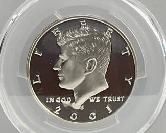 2001-S Silver Proof Kennedy Half Dollar, PCGS PR69 DCAM