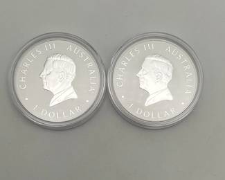 Australia 1 Dollar Kookaburra Silver Rounds