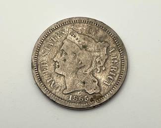 1865 US 3 Cent Nickel
