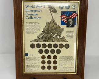 Framed World War II Emergency Coinage Collection