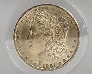 1891-S Morgan Dollar ANACS AU55