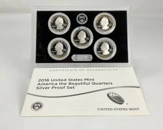 2016 US Mint America the Beautiful Quarters Silver Proof Set