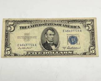 1953-A $5 Silver Certificate