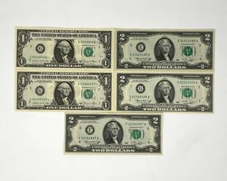 1976 $2 Notes and 1981-A $1 Notes