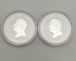 Australia 1 Dollar Kookaburra Silver Rounds