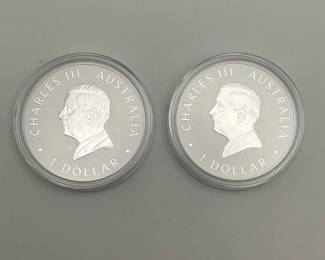 Australia 1 Dollar Kookaburra Silver Rounds