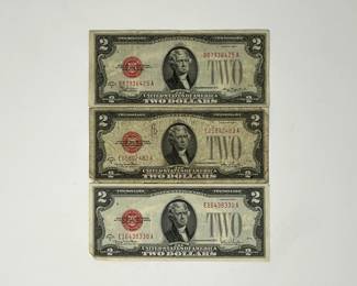 1928-D and 1928-G $2 Red Seal Notes
