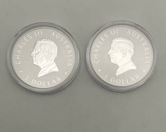 Australia 1 Dollar Kookaburra Silver Rounds