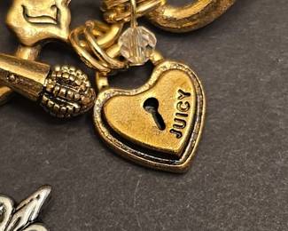 Juicy Couture Charm Necklace with Heart Lock Pendant