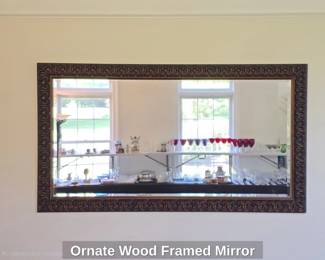Ornate Wood Framed Mirror