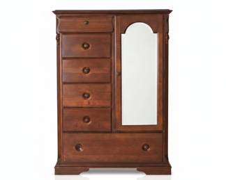 Vintage Cherry Wood Dresser with Mirror B third image