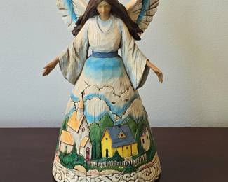 Jim Shore Heartwood Creek Watcher Of Villages And Valleys Angel Figurine