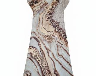 Vintage Abstract Print Maxi Dress