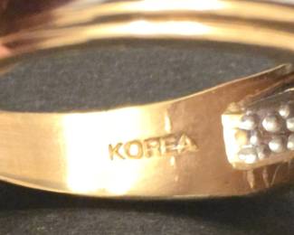 14k Gold and Diamond Band Ring