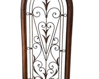 Ornate Scrollwork Metal Wall Grille Decor