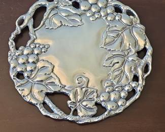 Arthur Court Grape and Leaf Trivet