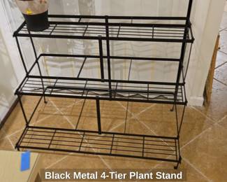 Black Metal Tier Plant Stand