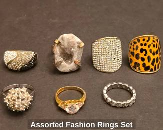Assorted Fashion Rings Set