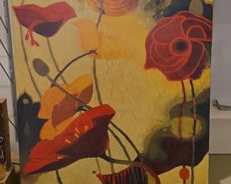Floral Oil Painting by Shirley Novak