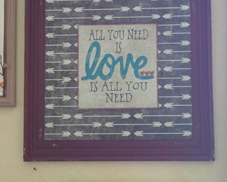 All You Need Is Love Framed Art