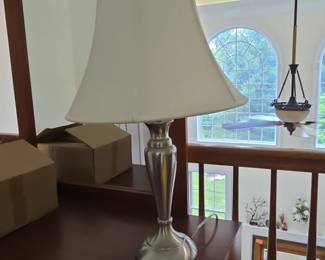 Rishona Brushed Nickel Table Lamp Set of