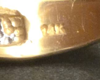 14k Gold and Diamond Band Ring