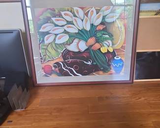 Diego Rivera Style Flower Seller Artwork