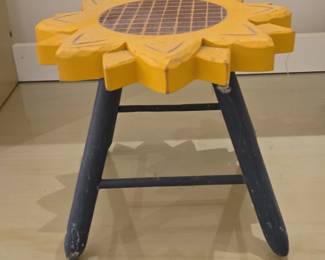 Sunflower Wooden Stool