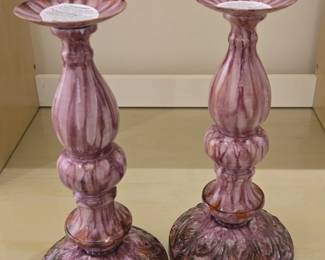 Pair of Ceramic Candlesticks