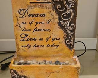 Inspirational Quote Indoor Water Fountain