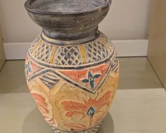 Moroccan HandPainted Ceramic Vase