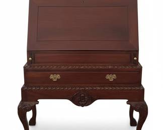 Vintage Chippendale Style Mahogany Secretary Desk